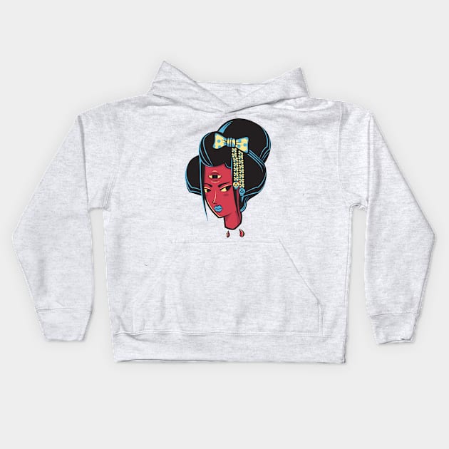 Undead Geisha Kids Hoodie by Yamabushi's Kawaii Store